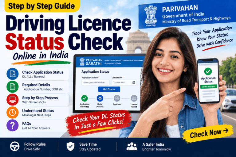 Driving Licence Status Check Online in India